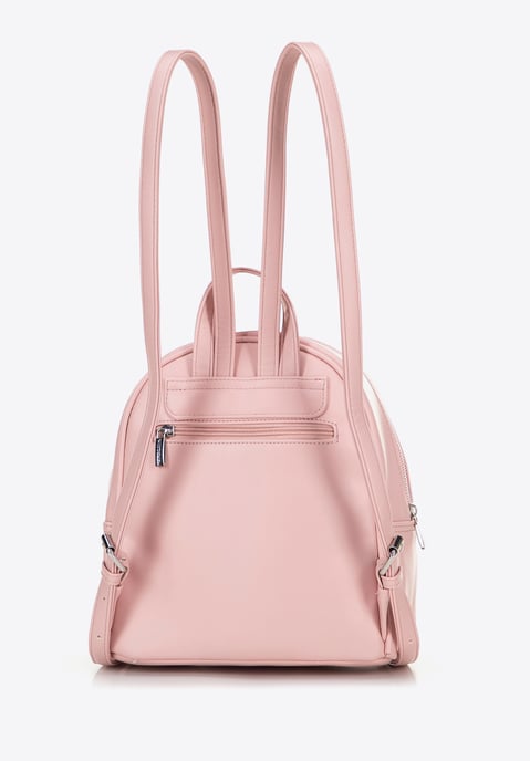 Mochila para mujer Wittchen de piel sintética con costuras en rosa. Ecopiel - Image 2