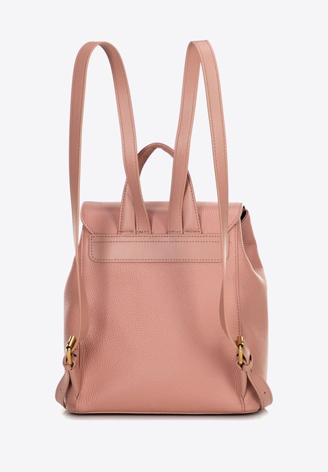 Mochila de piel para mujer Wittchen con solapa rectangular en piel natural rosa - Image 3