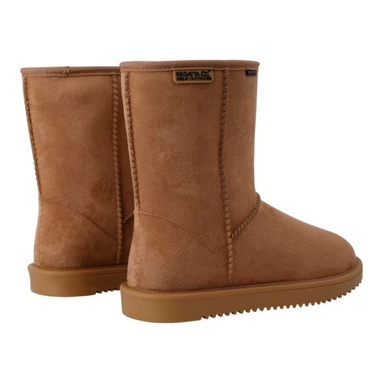 Regatta Womens/Ladies Risely Waterproof Faux Fur Lined Winter Boots (Burnt Tan) - Image 2