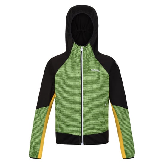 Regatta Childrens/Kids Prenton II Hooded Soft Shell Jacket (Jasmine Green/Black) - Image 1
