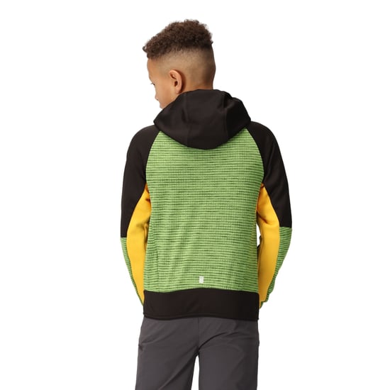 Regatta Childrens/Kids Prenton II Hooded Soft Shell Jacket (Jasmine Green/Black) - Image 5