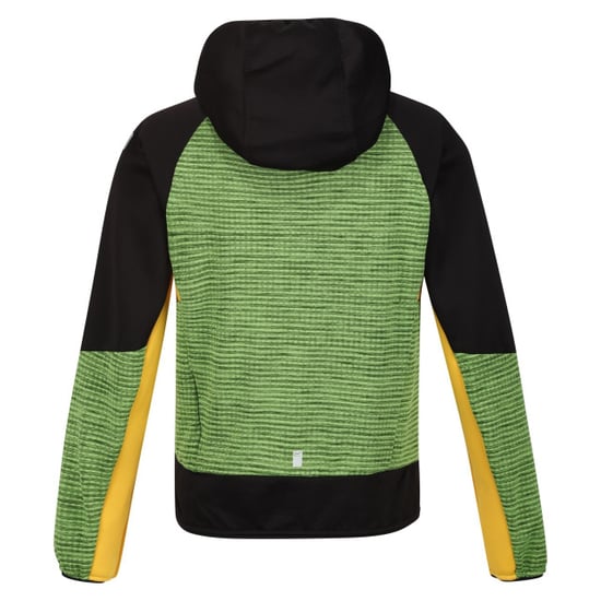 Regatta Childrens/Kids Prenton II Hooded Soft Shell Jacket (Jasmine Green/Black) - Image 6