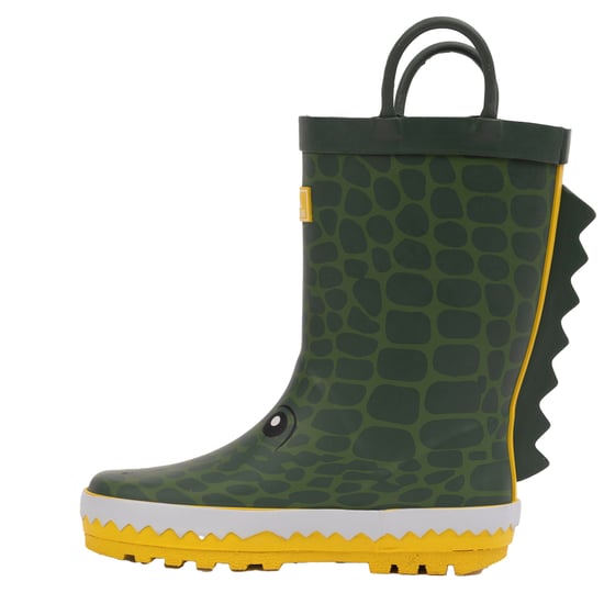 Trespass Childrens/Kids Crocodile Wellington Boots (Green/Yellow) - Image 3