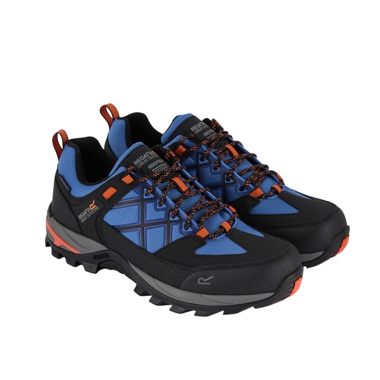 Regatta Mens Samaris III Low Walking Shoes (Olympian Blue/Black/Tango) - Image 4