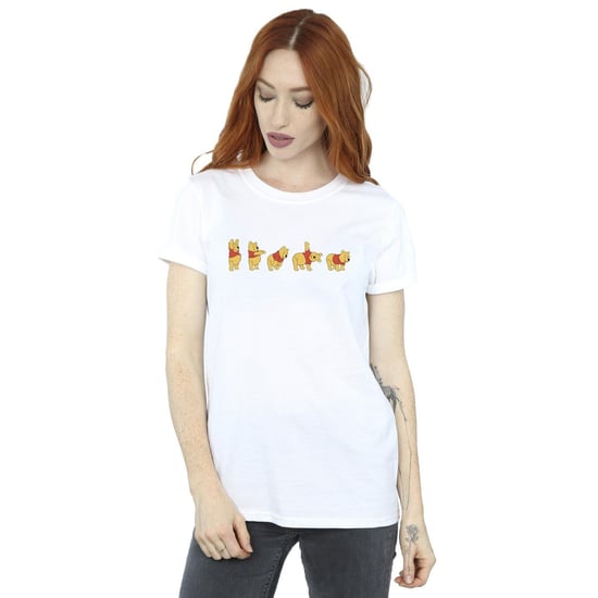 Disney Womens/Ladies Winnie The Pooh Stretching Cotton Boyfriend T-Shirt (White) - Image 2