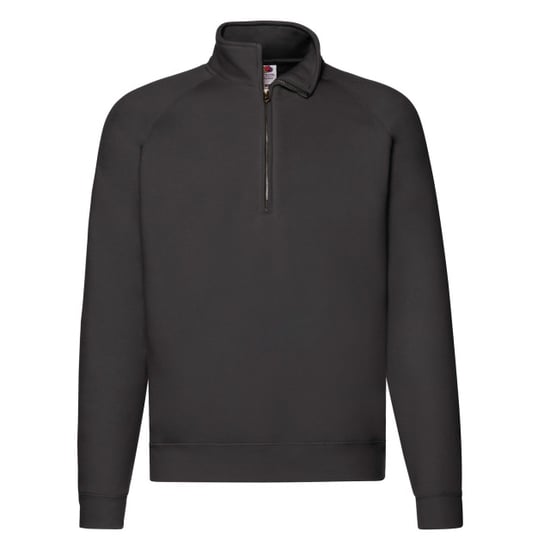 Fruit of the Loom Unisex Adult Premium Quarter Zip Raglan Sweatshirt (Black) - Image 1