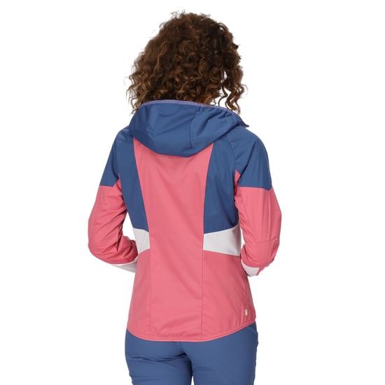 Regatta Womens/Ladies Tarvos V Lightweight Soft Shell Jacket (Fruit Dove/Dusty Denim) - Image 4