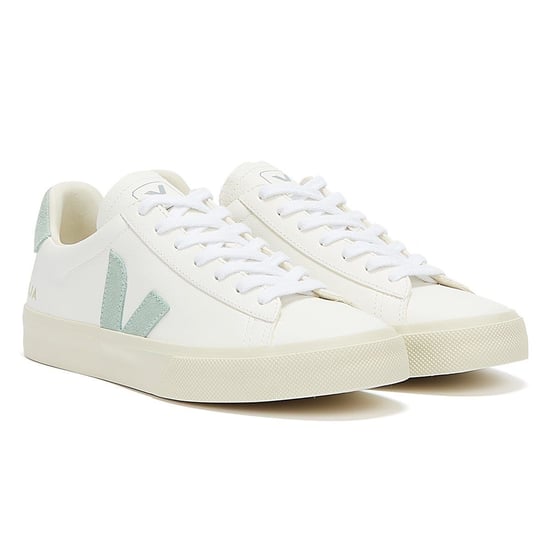 Campo Sneakers en piel cromada blanca y verde - Image 1