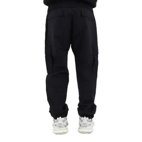 Pantalones cargo CROSS de nailon con cordón ajustable en el tobillo en negro - Image 4