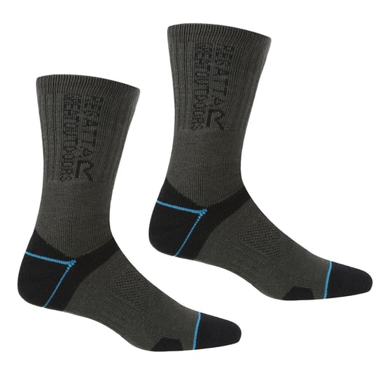 Regatta Womens/Ladies Blister Protection II Boot Socks (Black/Ash) - Image 1