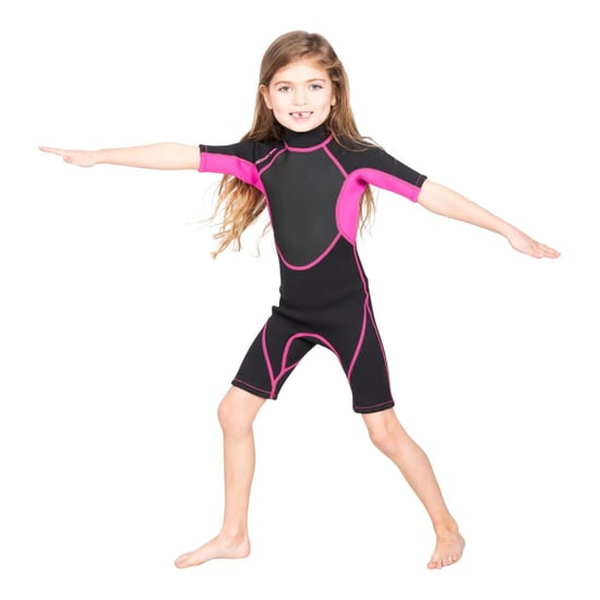 Trespass Childrens Girls Scubadive 3mm Short Wetsuit (Black) - Image 4