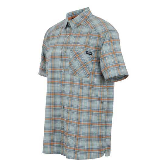 Regatta Mens Begarno Checked Short-Sleeved Shirt (Glacier) - Image 3