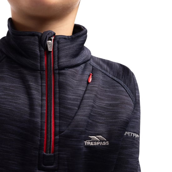 Trespass Childrens Boys Edvin Fleece Top (Navy Marl) - Image 3