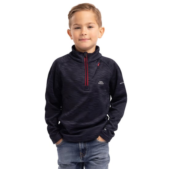 Trespass Childrens Boys Edvin Fleece Top (Navy Marl) - Image 4