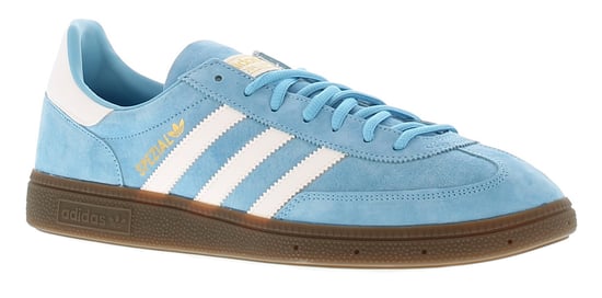 Mens Adidas Handball Spezial Leather Upper Trainers Seven Eyelet Lace Fastening Classic 3 Stripe De - Image 1