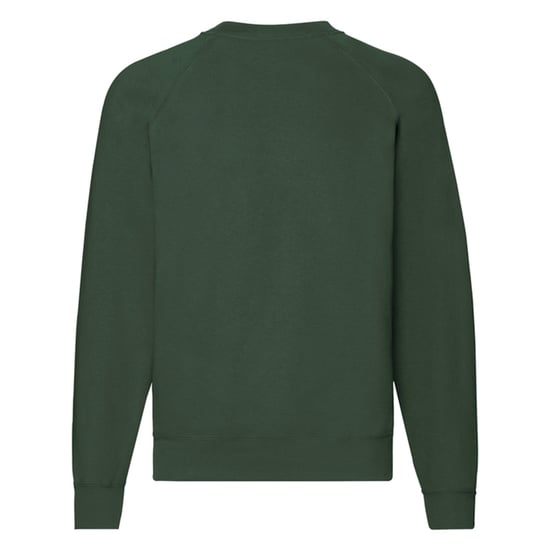 Fruit of the Loom Unisex Adult Classic Raglan Sweatshirt (Bottle Green) - Image 2