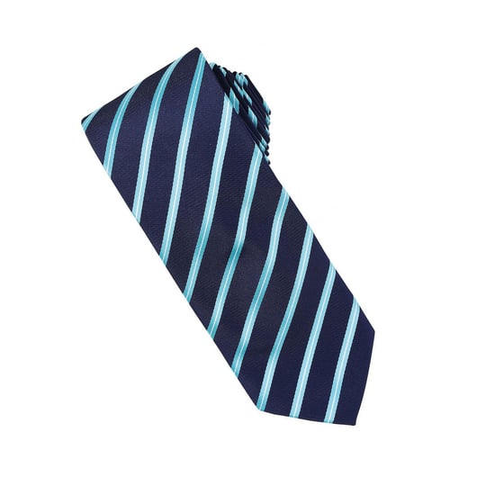 Premier Stripe Sports Tie (Navy/Turquoise) - Image 2