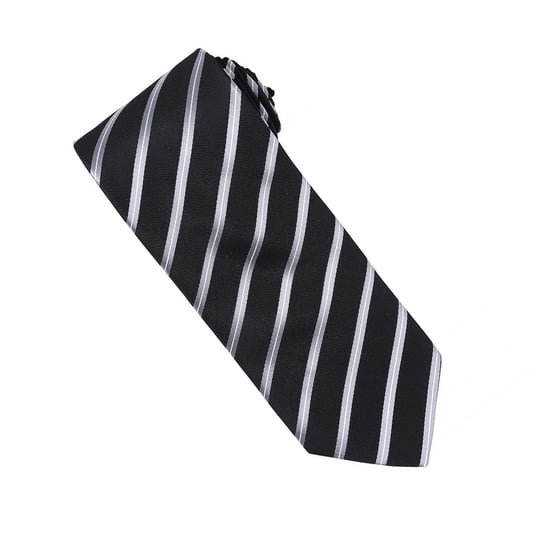 Premier Stripe Sports Tie (Black/Silver) - Image 2