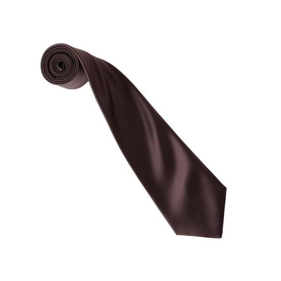 Premier Colours Collection Satin Tie (Brown) - Image 2