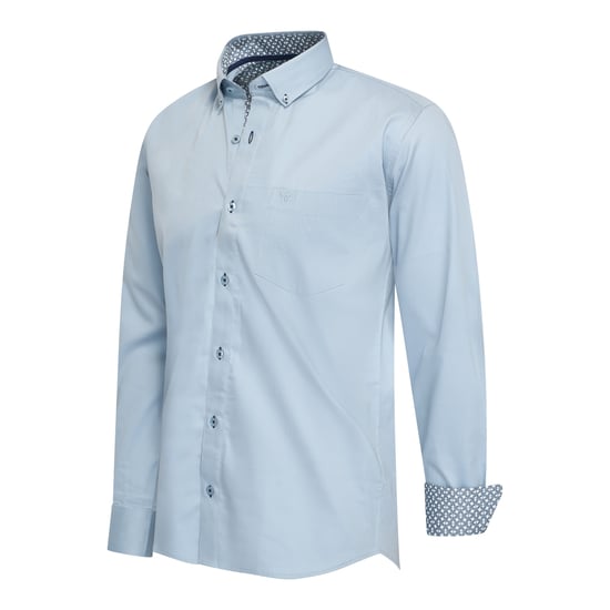 Cappuccino Italia Camisa Stretch Camisa Ancona Azul - Image 1