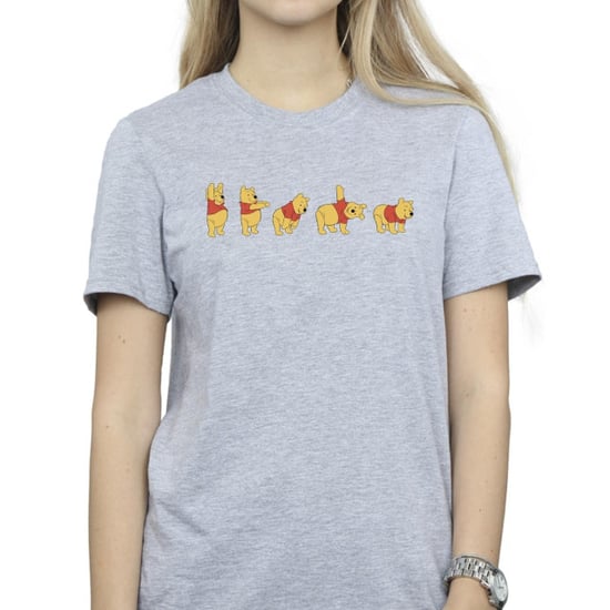 Disney Womens/Ladies Winnie The Pooh Stretching Cotton Boyfriend T-Shirt (Sports Grey) - Image 4