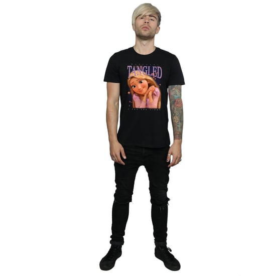 Disney Mens Tangled Rapunzel Montage T-Shirt (Black) - Image 2