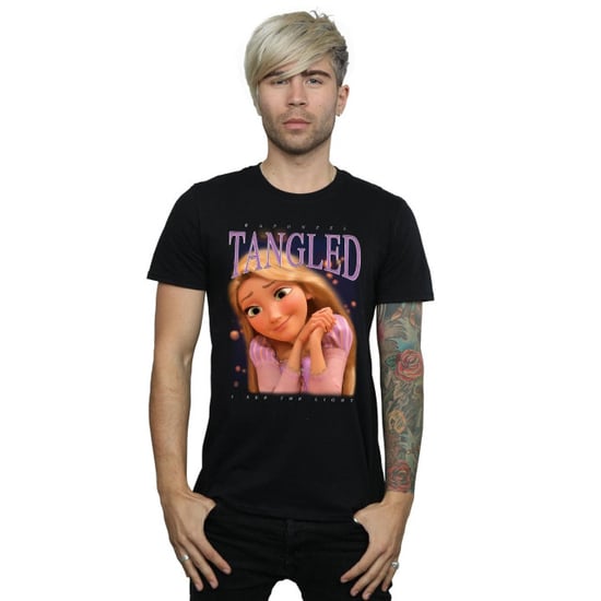 Disney Mens Tangled Rapunzel Montage T-Shirt (Black) - Image 4