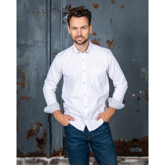 Cappuccino Italia Camisa Stretch Camisa Ancona Blanca - Image 2