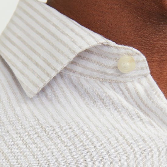 Jack & Jones Camisas Parker Rayas Lino Beige - Image 2