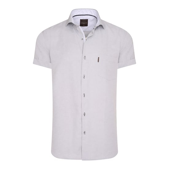 Cappuccino Italia Camisas Blusa Manga Corta Gris - Image 1