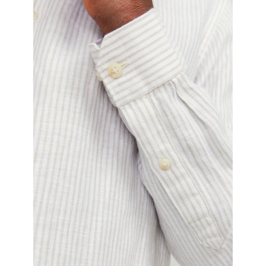 Jack & Jones Camisas Parker Rayas Lino Beige - Image 3