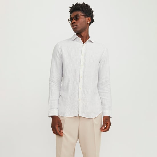 Jack & Jones Camisas Parker Rayas Lino Beige - Image 4