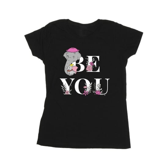 Disney Womens/Ladies Dumbo Be You Cotton T-Shirt (Black) - Image 1