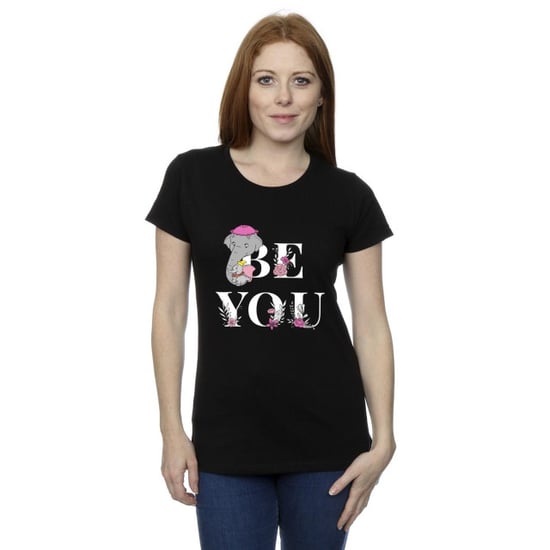 Disney Womens/Ladies Dumbo Be You Cotton T-Shirt (Black) - Image 3