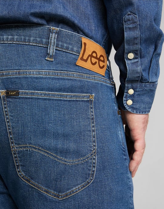 Lee Luke Moto Grey Tapered Jeans - Image 3