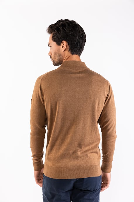 Presly & Sun Jersey Jordan Mock Turtle Pullover Marrón - Image 3