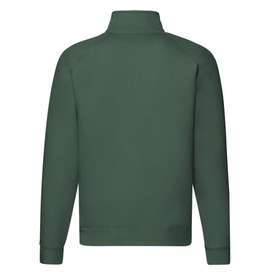 Fruit of the Loom Unisex Adult Premium Quarter Zip Raglan Sweatshirt (Bottle Green) - Image 2