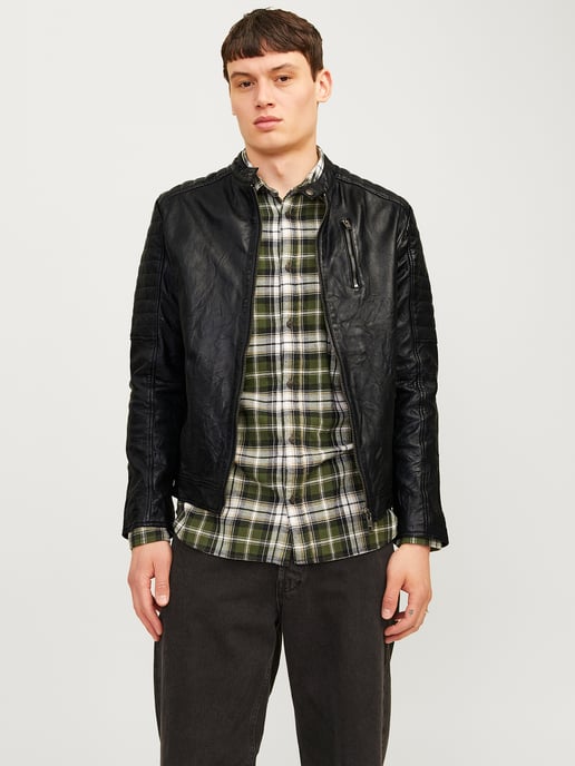 Jack & Jones Chaqueta verano Richard Chaqueta de cuero Negro - Image 2