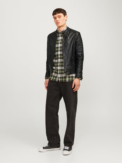 Jack & Jones Chaqueta verano Richard Chaqueta de cuero Negro - Image 3