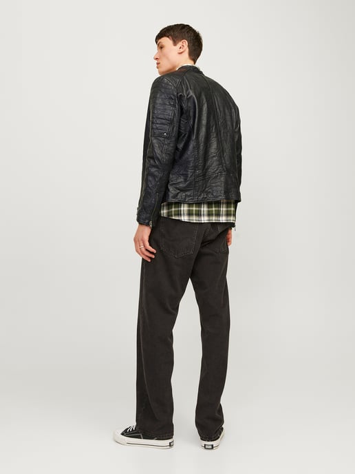 Jack & Jones Chaqueta verano Richard Chaqueta de cuero Negro - Image 4