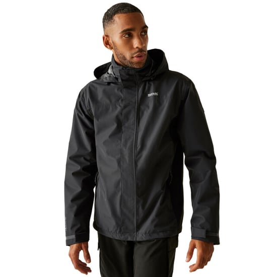 Regatta Mens Matt II Waterproof Jacket (Black) - Image 4