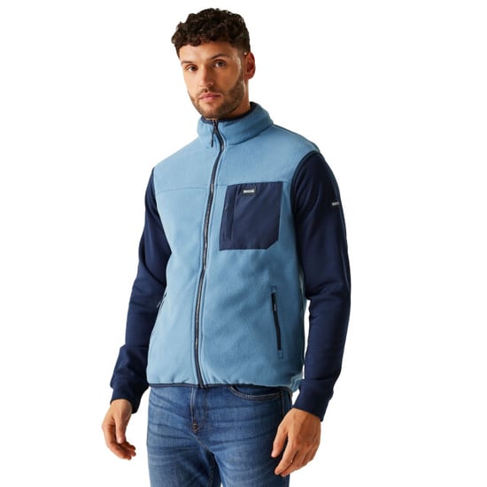 Regatta Mens Frankie Fleece Gilet (Coronet Blue/Navy) - Image 4