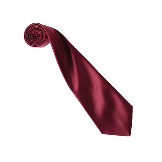 Premier Colours Collection Satin Tie (Burgundy) - Image 2
