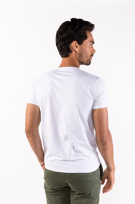 Presly & Sun Tee SS Steve Cuello en V Blanco - Image 3