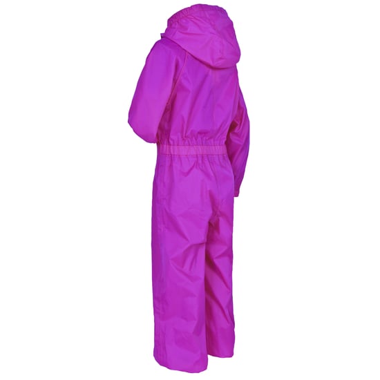 Trespass Childrens/Kids Button Rain Suit (Purple Orchid) - Image 2