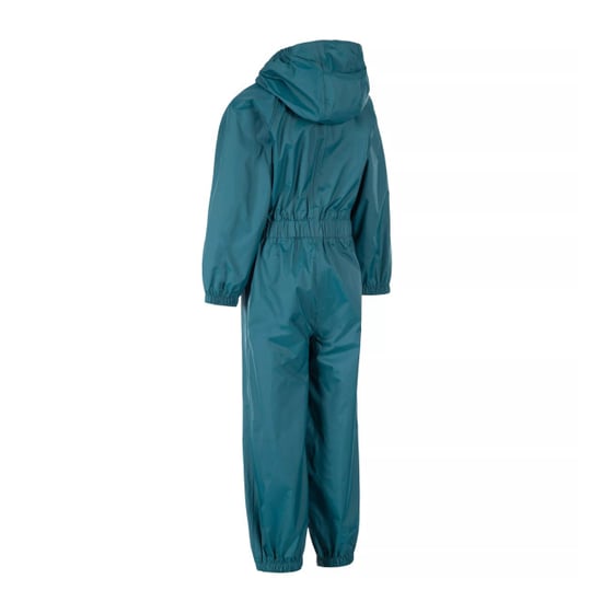 Trespass Childrens/Kids Button Rain Suit (Teal) - Image 3