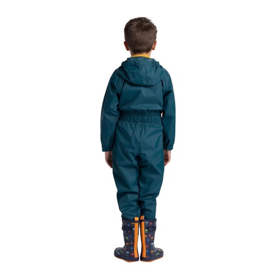 Trespass Childrens/Kids Button Rain Suit (Teal) - Image 4