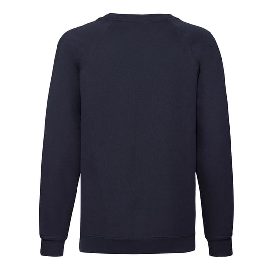Fruit of the Loom Childrens/Kids Classic Raglan Sweatshirt (Deep Navy) - Image 2