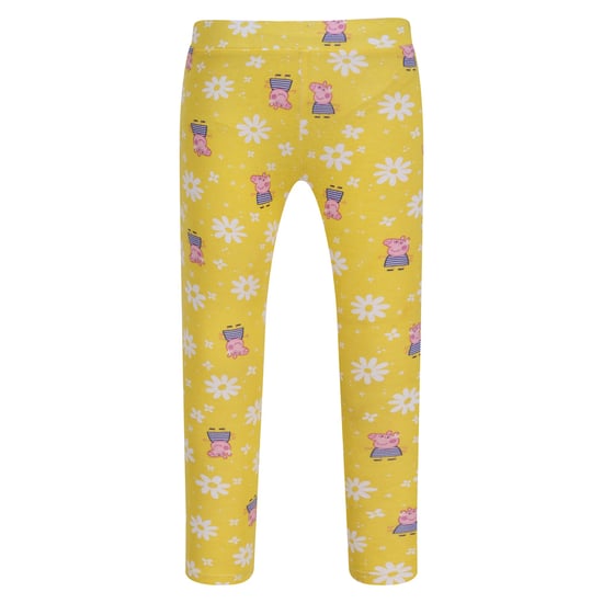 Regatta Childrens/Kids Printed Peppa Pig Leggings (Pack of 2) (Maize Yellow/Navy) - Image 4