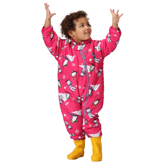 Dare 2B Baby Bambino II Snow Animals Waterproof Snowsuit (Pure Pink) - Image 4